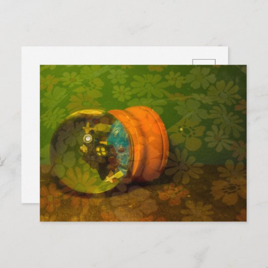 Carte Postale Globe de neige automnal (Devant / Derrière)