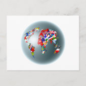 Carte Postale Globe du drapeau (Devant)