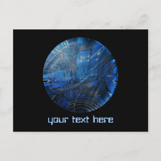 Carte Postale globe électronique