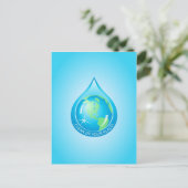Carte Postale Globe in Waterdrop (Debout devant)
