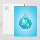 Carte Postale Globe in Waterdrop (Devant / Derrière)