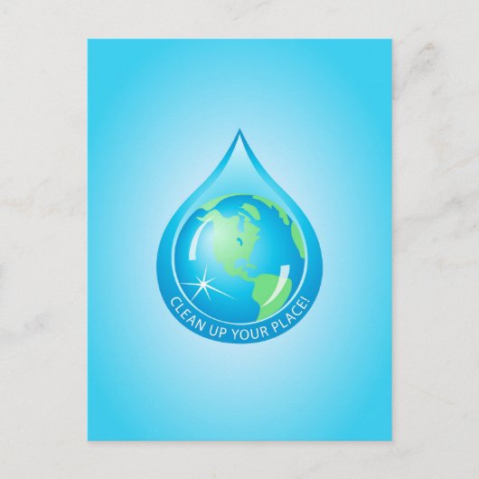 Carte Postale Globe in Waterdrop (Devant)