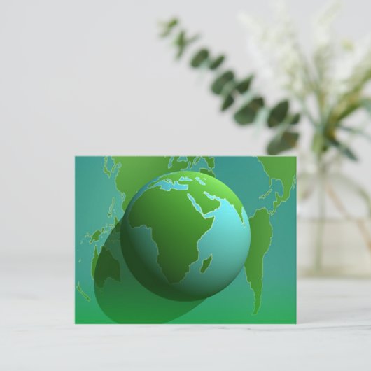 Carte Postale Globe terrestre (Debout devant)