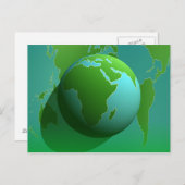 Carte Postale Globe terrestre (Devant / Derrière)
