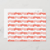 Carte Postale Glogg Glogg Funny Swedish (Devant / Derrière)