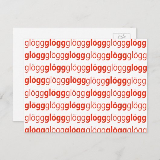 Carte Postale Glogg Glogg Funny Swedish (Devant / Derrière)