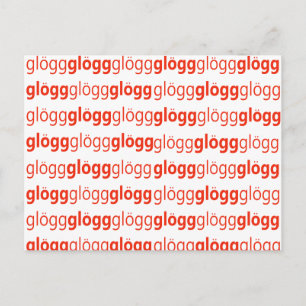 Carte Postale Glogg Glogg Funny Swedish