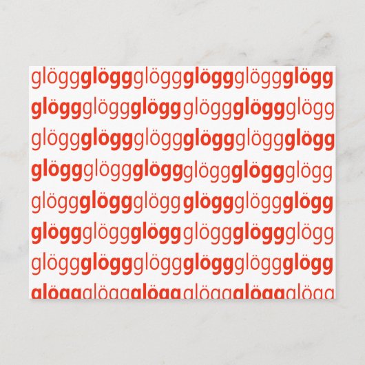 Carte Postale Glogg Glogg Funny Swedish (Devant)