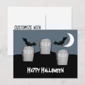 Carte postale Gloomy Graveyard Halloween (Devant / Derrière)