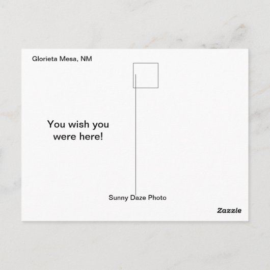 Carte Postale Glorieta Mesa (Dos)