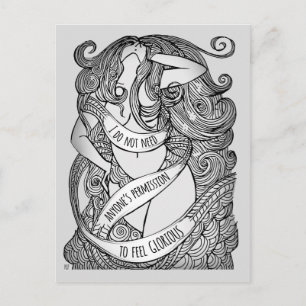 Carte postale glorieuse en gris