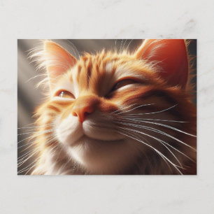 Carte Postale Glorieux chat orange !