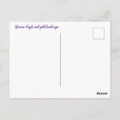 Carte Postale Glorieux paysage violet et or (Dos)