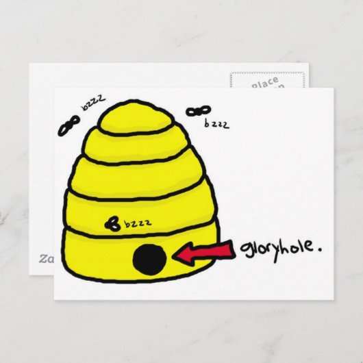 Carte Postale Gloryhole de ruche (Devant / Derrière)