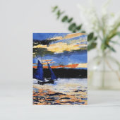 Carte Postale Gloucester Coucher de soleil peinture par Winslow  (Debout devant)