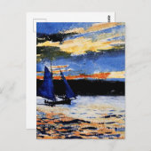 Carte Postale Gloucester Coucher de soleil peinture par Winslow  (Devant / Derrière)