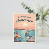Carte Postale Gloucester, Massachusetts – Bateaux de pêche Vinta (Debout devant)