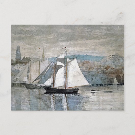 Carte Postale Gloucester Schooners Sloop Winslow Homer (Devant)