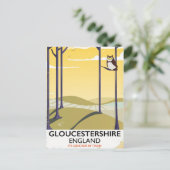 Carte Postale Gloucestershire, affiche de voyage du Train d'Angl (Debout devant)