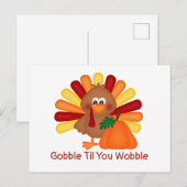 Carte Postale Gloups de Thanksgiving (Devant / Derrière)