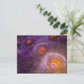Carte Postale Glowing Cellular Network Abstract Art (Debout devant)