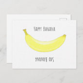 Carte Postale Glückliche Banane - Banane de trait (Devant / Derrière)