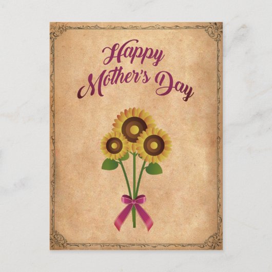 Carte Postale Glücklicher Muttertag Vintage (Devant)