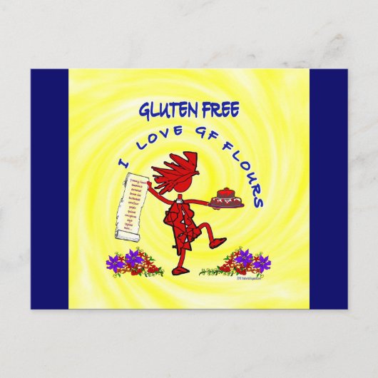 Carte Postale Gluten Free Joyeux Design (Devant)