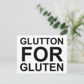Carte Postale Glutton pour gluten (Debout devant)