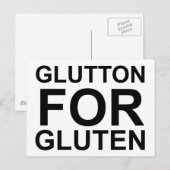 Carte Postale Glutton pour gluten (Devant / Derrière)
