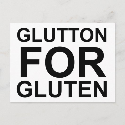 Carte Postale Glutton pour gluten (Devant)