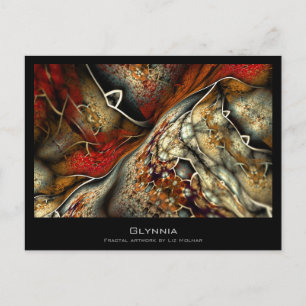 Carte Postale Glynnia Abstrait Fractal Artist Card