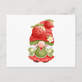 Carte Postale Gnome adorable du jardin de fraises (Devant)