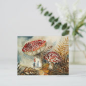 Carte Postale gnome aquarelle (Debout devant)