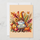 Carte postale gnome Bon thanksgiving saisonnier (Devant)