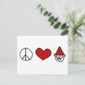 Carte Postale Gnome d'amour de paix (Debout devant)