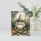 Carte Postale Gnome dans son jardin Zen (Debout devant)