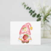 Carte Postale Gnome de fruit frais de fraise mignon (Debout devant)