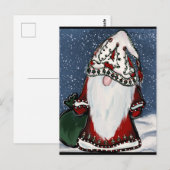CARTE POSTALE GNOME DE NOËL   (Devant / Derrière)