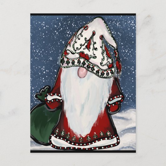 CARTE POSTALE GNOME DE NOËL   (Devant)