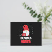 Carte Postale Gnome de Noël barbu mignon (Debout devant)