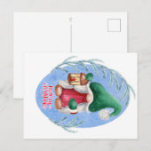 Carte postale Gnome de Noël | Festive (Devant / Derrière)