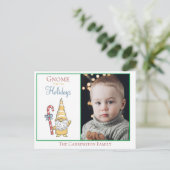 Carte Postale Gnome de Noël pour les Fêtes de Noël Mignon (Debout devant)