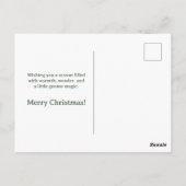 Carte postale Gnome de Noël Whimsical - Salutation (Dos)