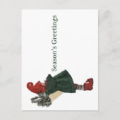 Carte postale Gnome de Noël Whimsical - Salutation (Devant)