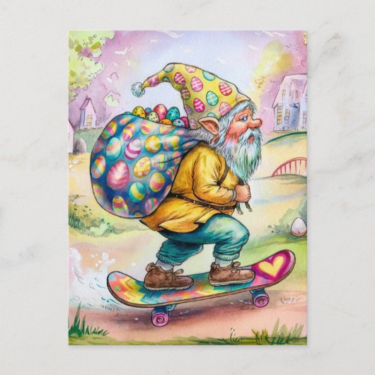 Carte Postale Gnome de Pâques (Devant)