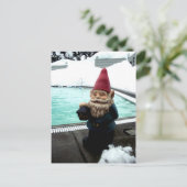 Carte Postale Gnome de piscine de neige (Debout devant)