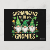 Carte Postale Gnome du trèfle chanceux de la Saint-Patrick (Dos)