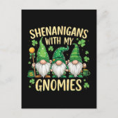 Carte Postale Gnome du trèfle chanceux de la Saint-Patrick (Devant)