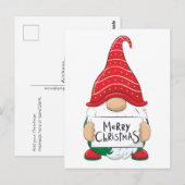 Carte postale - Gnome Joyeux Noël (Devant / Derrière)
